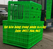 Sóng nhựa hở  có bánh xe, sọt  26 bánh xe, giá sọt nhựa dài hơn 1m, sọt có bánh xe