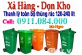 Phân phối thùng rác 120 lít và 240 lít - xe đẩy rác giá rẻ toàn quốc Ms Ngọc 0911084000